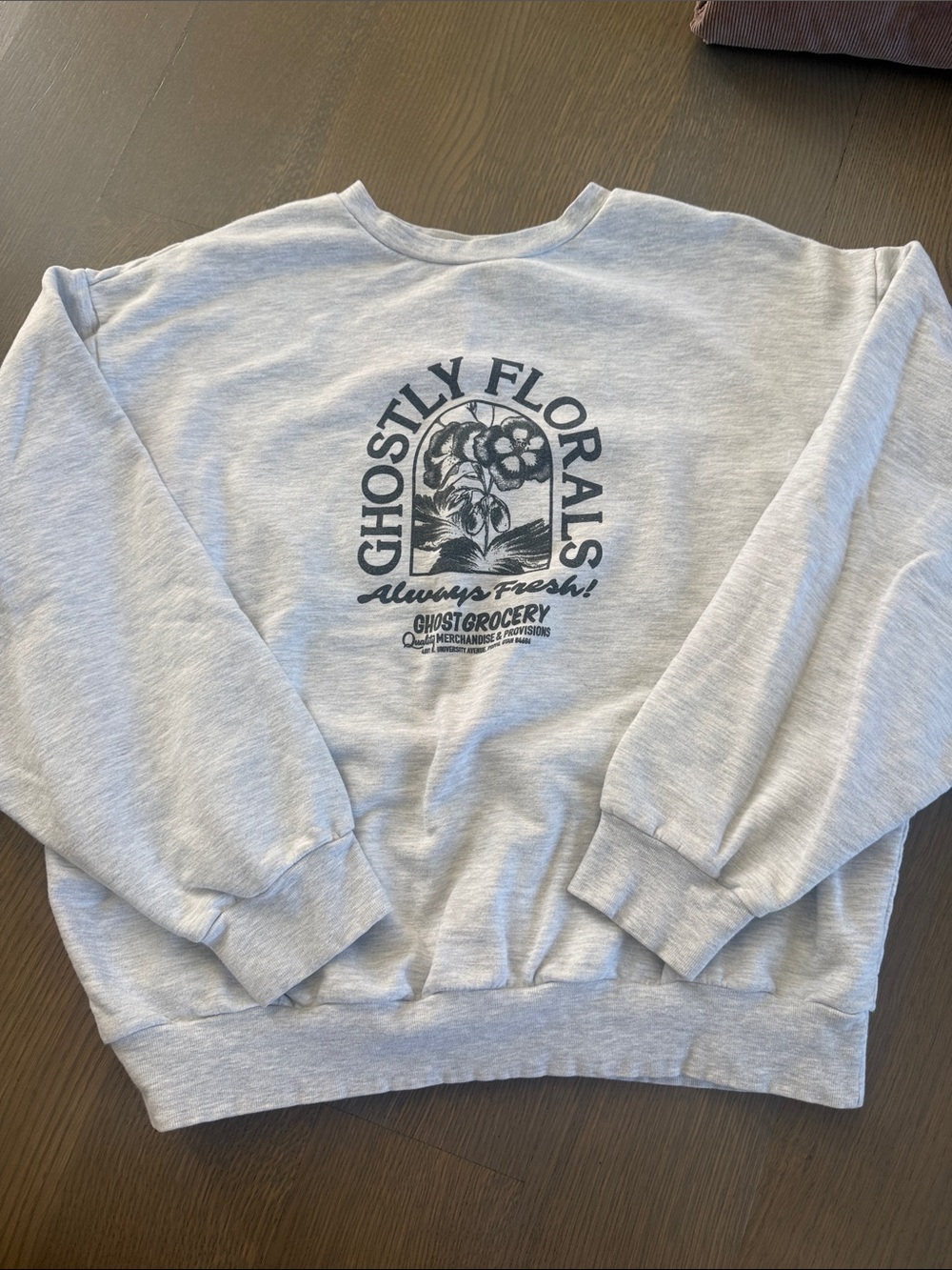 Lonely Ghost grey oversized crewneck